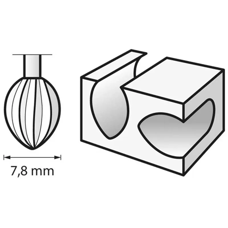 Dremel 144 - milling cutter bit - for plastic bricks drywall chipboard plywood laminate carbon softwood hardwood aerated concrete leather soft metal rubber plexiglass veneered wood - 2 pieces by Dremel – product image 2 of 2