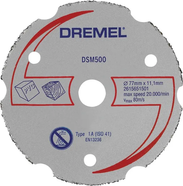 DSM500 2615S500JB Doorslijpschijf recht 77 mm 1 stuk(s) Hardhout