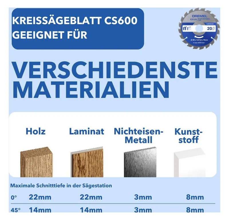 F013CS12JM Afkort-, verstek- en tafelcirkelzaag 85 mm van Dremel – productafbeelding 4 van 5