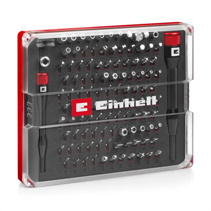 115040 Bitset 114-delig Spanner, JIS, T-profiel, Gamebit, Sim-Eject-Bit, Plat, Tri-Point, Pentalobe, Triangle by Einhell – product image