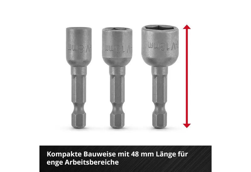 135101 Dopsleutel-bitinzetset 8 - 13 mm 1/4 (6,3 mm) von Einhell, Kleurloos – Produktbild 5 von 5
