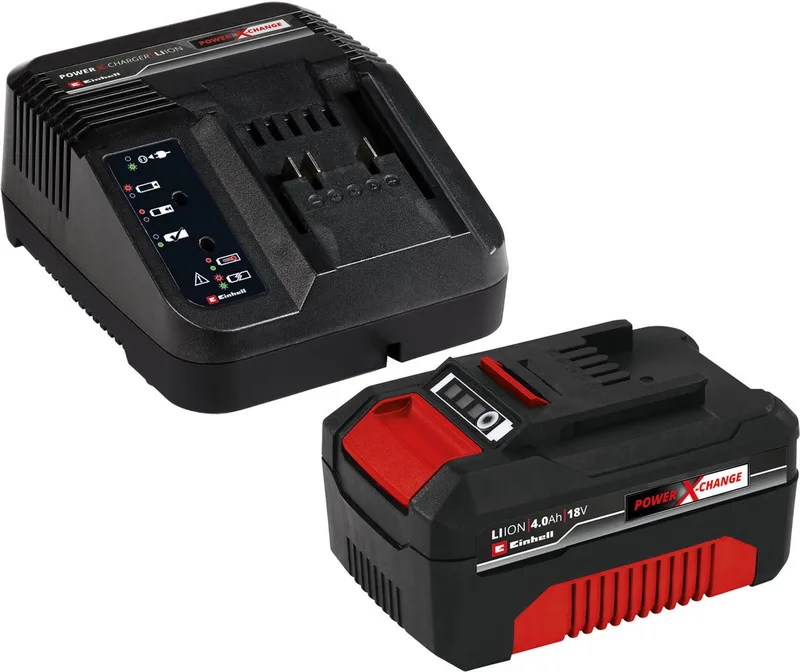 18 V/4.0 Ah Power X-Change starter kit - 1x 4.0 Ah Accu en snellader - universeel voor alle Power X-Change machines van Einhell – productafbeelding