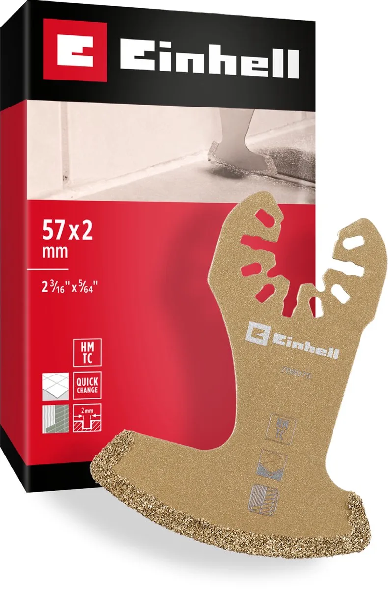 708075 Segmentmesser HM 57mm Zaagblad Chroom-vanadium staal, Hardmetaal 57 mm 1 stuk(s) van Einhell – productafbeelding