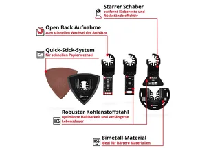 708117 17-tlg SB Bimetaal Multitool toebehorenset 1 stuk(s) van Einhell – productafbeelding 2 van 5