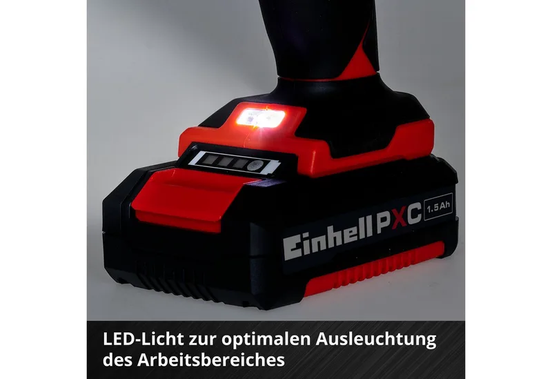 Accu Boor-/Schroefmachine TC-CD 18/35 Li Kit - Power X-Change - 18 V/Li-ion - 35 Nm - 0-550 t/min - 10 mm snelspanboorkop - Elektronische snelheidsregeling - Incl. 1x 1.5 Ah accu en lader van Einhell – productafbeelding 4 van 5