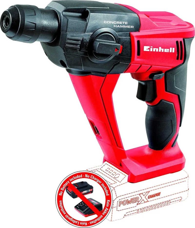 Accu Boorhamer TE-HD 18 Li-Solo Power X-Change (Li-Ion - 18 V - 1.2 J - boorcapaciteit in beton 12 mm - SDS plus opname - LED verlichting - zonder accu en lader) van Einhell – productafbeelding 1 van 5