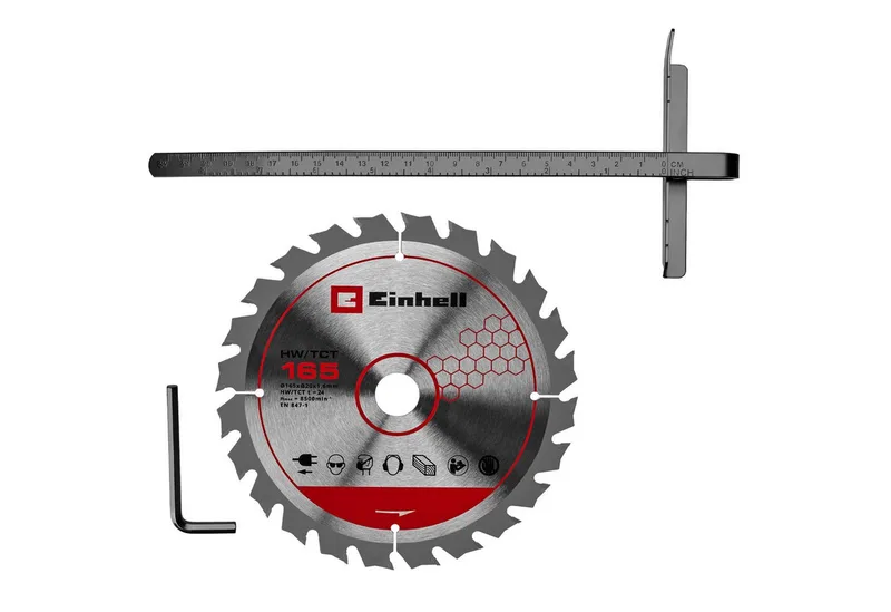 Accu Cirkelzaag TE-CS 18/165-2 Li Solo - Power X-Change - 18 V/Li-ion - 4.200 t/min - Ø165x20 mm/24 T - Max. Zaagdiepte: 90°/45°: 57/39 mm - Excl. accu en lader fra Einhell – produktbillede 2 af 5