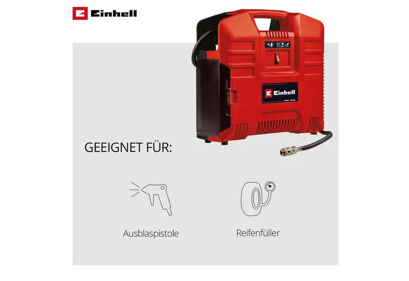 Akku-Koffer-Kompressor TE-AC 36/8 Li OF Set - Solo, 36Volt (2x18V) von Einhell, Rot – Produktbild 5 von 5