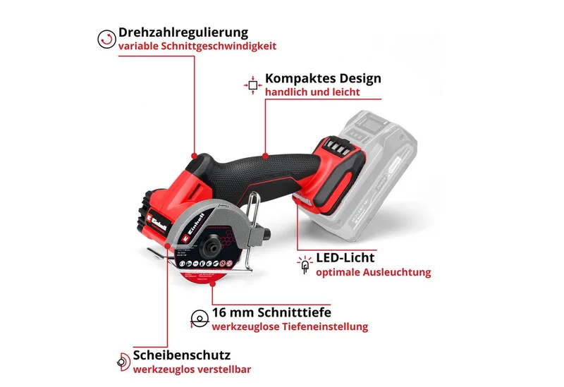 Professional TP-CO 18/76-C Li BL - Solo Sladdlös kapmaskin Skärdjup (max.): 16 mm von Einhell – Produktbild 2 von 5