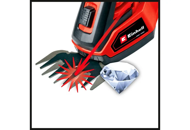 Accu Gras-/Heggenschaar GE-CG 18/100 Li T Kit - Power X-Change - 18 V/Li-ion - Knipbreedte grasschaar: 10 cm - Snoeibreedte heggenschaar: 20 cm - Incl. 2.5 Ah Accu en 1x lader von Einhell – Produktbild 4 von 5