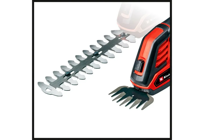 Accu Gras-/Heggenschaar GE-CG 18/100 Li T Kit - Power X-Change - 18 V/Li-ion - Knipbreedte grasschaar: 10 cm - Snoeibreedte heggenschaar: 20 cm - Incl. 2.5 Ah Accu en 1x lader von Einhell – Produktbild 3 von 5