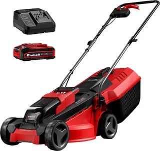 Accu Grasmaaier GE-CM 18/30 Li Kit - Power X-Change - 18 V/Li-ion - Maaibreedte: 30 cm - Aanbevolen gazonoppervlakte: tot 150 m² - 25 L opvangzak - Maaihoogte: 30-70 mm - Incl. 3.0 Ah Accu en lader by Einhell – product image 1 of 4