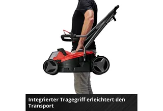 Accu Grasmaaier GE-CM 18/33 Li Kit - Power X-Change - 18 V/Li-Ion - Maaibreedte: 33 cm - Aanbevolen gazonoppervlakte: tot 200 m² - 30 L opvangzak - Maaihoogte: 25-65 mm - Incl. 4.0 Ah Accu en lader van Einhell – productafbeelding 5 van 5