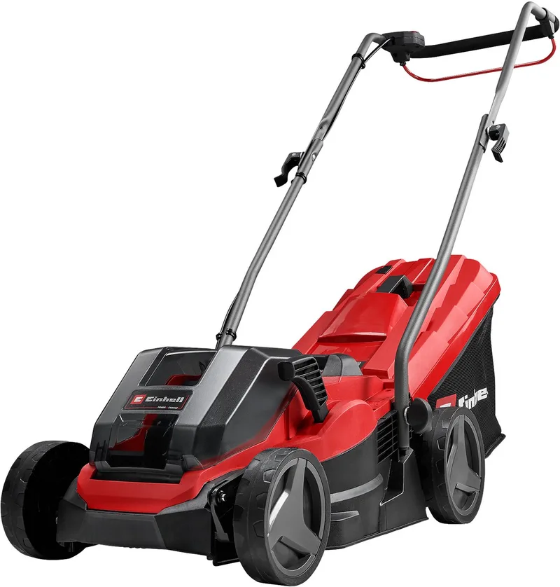 Accu Grasmaaier GE-CM 36/33 Li Kit - Power X-Change - 36 V/Li-ion - Maaibreedte 33 cm - Aanbevolen gazonoppervlakte: tot 250 m² - 30 L opvangbak - Maaihoogte: 25-65 mm - Incl. 2x 2.5Ah accu + 2x oplader van Einhell – productafbeelding 1 van 5
