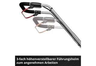 Accu Grasmaaier GE-CM 36/33 Li Kit - Power X-Change - 36 V/Li-ion - Maaibreedte 33 cm - Aanbevolen gazonoppervlakte: tot 250 m² - 30 L opvangbak - Maaihoogte: 25-65 mm - Incl. 2x 2.5Ah accu + 2x oplader van Einhell – productafbeelding 5 van 5