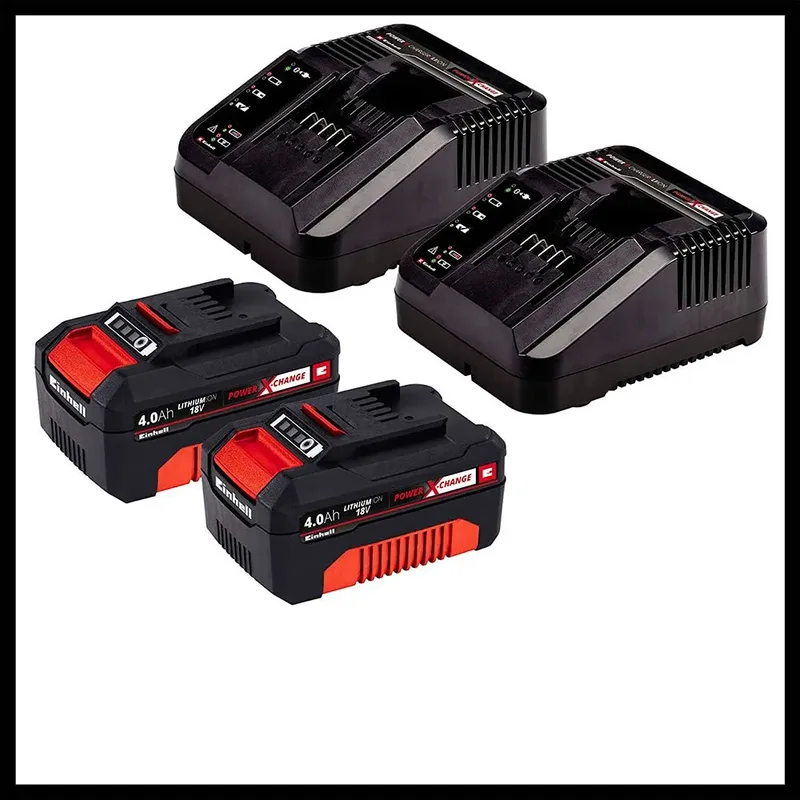 Accu Grasmaaier GE-CM 43 Li M Kit - Power X-Change - 36 V/Li-ion - Maaibreedte 43 cm - Aanbevolen gazonoppervlakte: tot 600 m² - 63 L opvangbak - Maaihoogte: 25-75 mm - Incl. 2x 4.0Ah accu + 2x oplader van Einhell – productafbeelding 2 van 6
