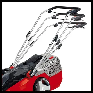 Accu Grasmaaier GE-CM 43 Li M Kit - Power X-Change - 36 V/Li-ion - Maaibreedte 43 cm - Aanbevolen gazonoppervlakte: tot 600 m² - 63 L opvangbak - Maaihoogte: 25-75 mm - Incl. 2x 4.0Ah accu + 2x oplader van Einhell – productafbeelding 6 van 6