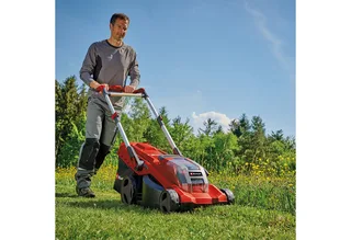 Accu Grasmaaier GP-CM 36/450 BL Kit - Power X-Change - 36 V/Li-ion - Maaibreedte: 38 cm - Aanbevolen gazonoppervlakte: tot 450 m² - Maaihoogte: 25-75 mm - Incl. 2x 4.0 Ah Accu en 1x DUO-lader by Einhell – product image 4 of 4
