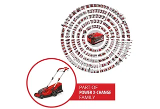 Accu Grasmaaier GP-CM 36/450 BL Kit - Power X-Change - 36 V/Li-ion - Maaibreedte: 38 cm - Aanbevolen gazonoppervlakte: tot 450 m² - Maaihoogte: 25-75 mm - Incl. 2x 4.0 Ah Accu en 1x DUO-lader by Einhell – product image 2 of 4