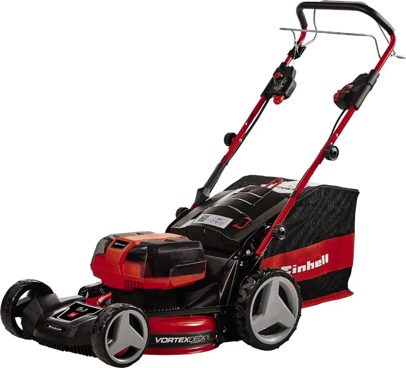 Accu Grasmaaier GP-CM 36/47 S HW Li Kit - Power X-Change - 36 V/Li-ion - Maaibreedte: 47 cm - Aanbevolen gazonoppervlakte: tot 700 m² - Zelfrijdend - Mulching functie - Incl. 4x 4,0 Ah accu en 2x Twincharger by Einhell – product image 1 of 4