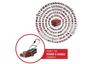 Accu Grasmaaier GP-CM 36/47 S Li BL Kit - Power X-Change - 36 V/Li-ion - Maaibreedte: 47 cm - Aanbevolen gazonoppervlakte: tot 700 m² - 65 L opvangzak - Maaihoogte: 25-80 mm - Incl. 4x 4.0 Ah Accu en 2x DUO-lader by Einhell – product image 2 of 4