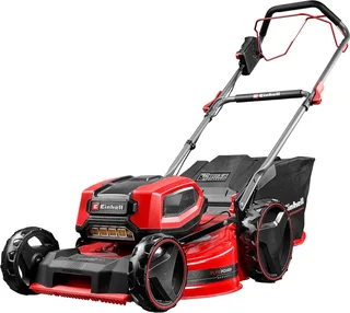Accu Grasmaaier GP-CM 36/52 S BL Li Kit - Power X-Change - 36 V/Li-ion - Maaibreedte: 52 cm - Aanbevolen gazonoppervlakte: tot 1200 m² - 65 L opvangzak - Maaihoogte: 25-80 mm - Incl. 4x 5.2 Ah Accu en 2x DUO-lader de Einhell – image du produit 1 sur 4
