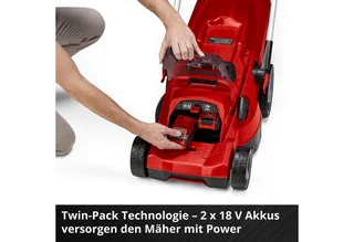 Accu Grasmaaier RASARRO 36/36 Li Kit - Power X-Change - 36 V/Li-ion - Maaibreedte 36 cm - Aanbevolen gazonoppervlakte: tot 400 m² - 45 L opvangbak - Maaihoogte: 25-75 mm - Incl. 2x 3.0 Ah Plus accu en 2 opladers by Einhell – product image 5 of 5