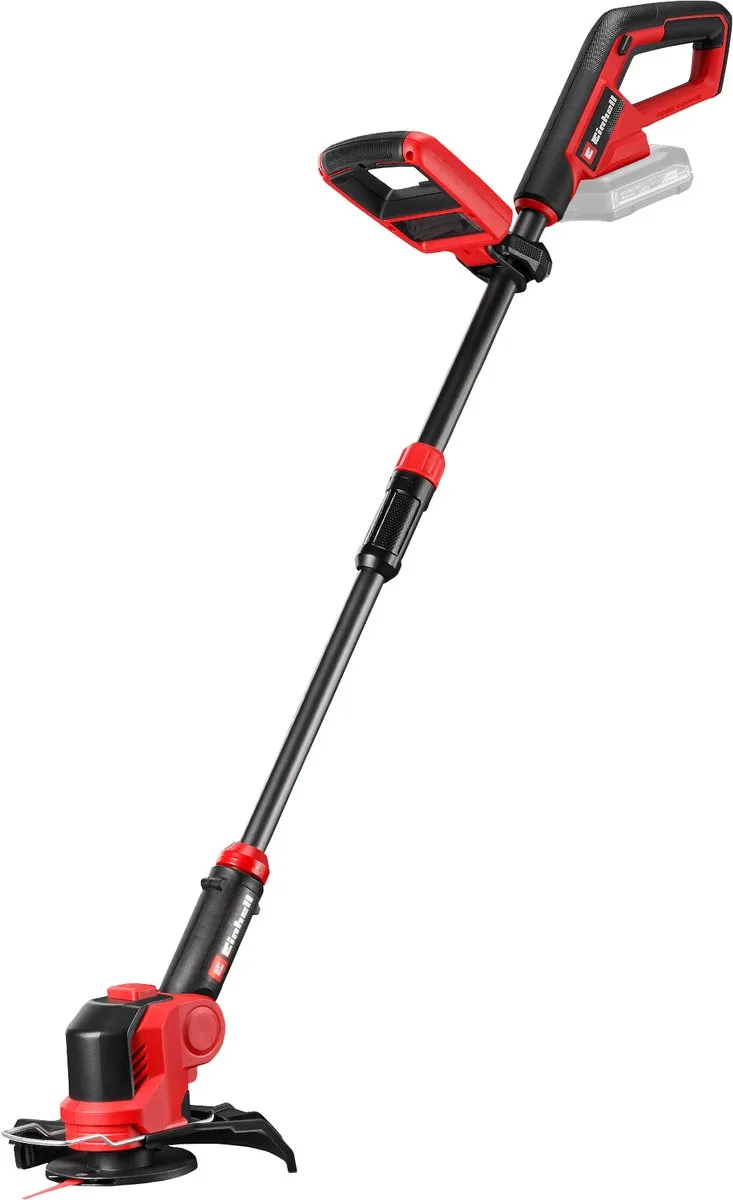 Accu Grastrimmer GE-CT 18/25 Li Solo - Power X-Change - 18 V/Li-ion - Maaidiameter: 25 cm - Draaibare en kantelbare motorkop - Bloembeschermer - Excl. accu en lader de Einhell – image du produit