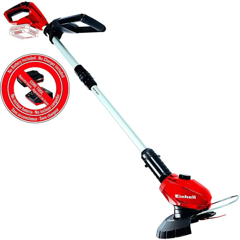 Accu Grastrimmer GE-CT 18 Li Solo - Power X-Change - 18 V/Li-ion - Maaidiameter: 24 cm - Draaibare en kantelbare motorkop - Bloembeschermer - Excl. accu en lader van Einhell – productafbeelding 2 van 6