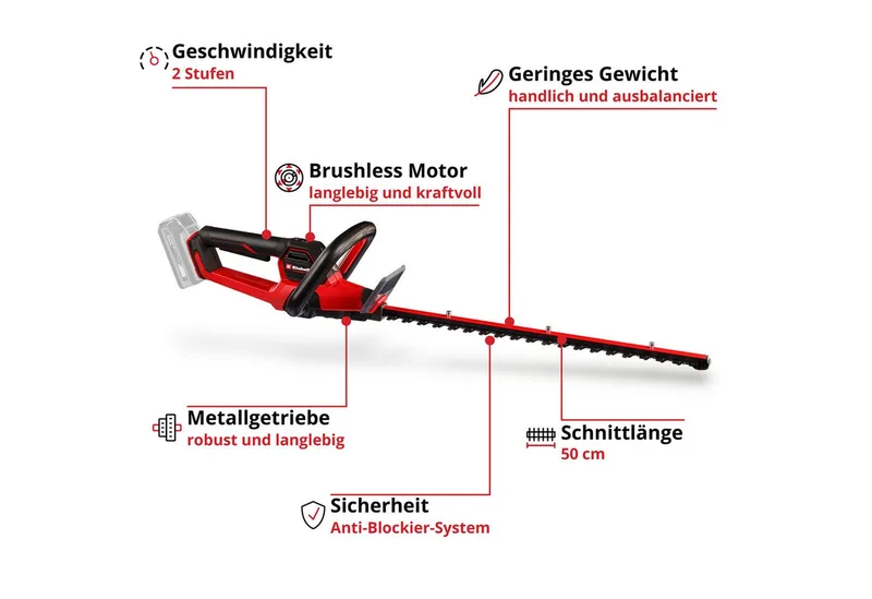 Professional Power X-Change GP-CH 18/50 Li BL-Solo sans fil Taille-haie sans fil sans chargeur, sans batterie 18 V Li-Ion 560 mm de Einhell – image du produit 3 sur 4