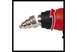 Accu Heteluchtpistool/Verfafbrander TE-HA 18 Li Solo - Power X-Change - 18 V/Li-ion - 2 temperatuurstanden - Incl. reduceer- - breedstraal- en reflectormondstuk - Excl. accu en lader van Einhell – productafbeelding 4 van 5