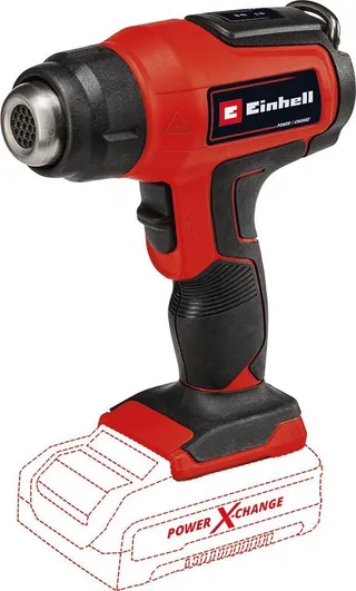 Accu Heteluchtpistool/Verfafbrander TE-HA 18 Li Solo - Power X-Change - 18 V/Li-ion - 2 temperatuurstanden - Incl. reduceer- - breedstraal- en reflectormondstuk - Excl. accu en lader van Einhell – productafbeelding 1 van 5
