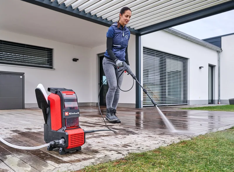 Accu Hogedrukreiniger HYPRESSO 36/105 Solo - Power X-Change - 36 V/Li-ion - Max. 105 bar - 270 l/u - Incl. lans, 4m slang en borstel - Excl. accu en lader de Einhell – image du produit 4 sur 5