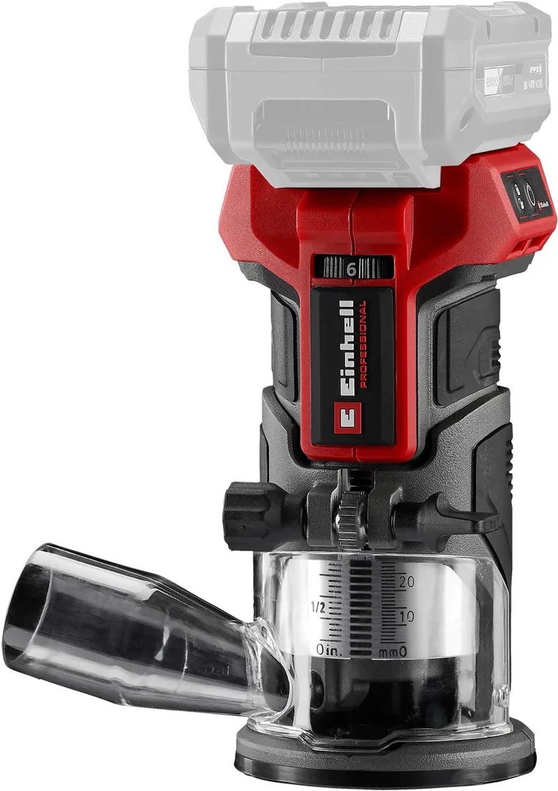 Akku-Fräse TP-ET 18 Li BL - Solo, Kantenfräse ohne Akku und Ladegerät von Einhell, Rot – Produktbild