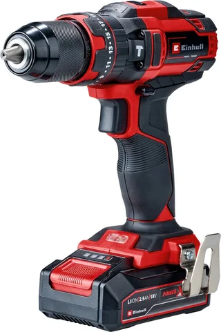 Accu Klopboor-/ Schroefmachine TE-CD 18/44 Li-i Kit - Power X-Change - 18 V/Li-ion - Met impactfunctie - 2 snelheden - 44 Nm - Incl. 1x 2,5 Ah accu en lader by Einhell – product image 1 of 5