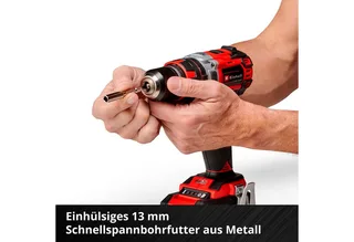 Accu Klopboor-/ Schroefmachine TP-CD 18/50 Li-i BL Kit - Power X-Change - 18 V/Li-Ion - Met impactfunctie - 2 snelheden - 50 Nm - Koolborstelloze motor - Incl. 2x 2,0 Ah accu en lader by Einhell – product image 4 of 5