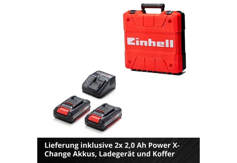 Accu Klopboor-/ Schroefmachine TP-CD 18/50 Li-i BL Kit - Power X-Change - 18 V/Li-Ion - Met impactfunctie - 2 snelheden - 50 Nm - Koolborstelloze motor - Incl. 2x 2,0 Ah accu en lader by Einhell – product image 3 of 5
