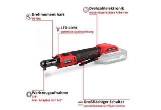 Clé à Chocs Pneumatique Te Rw 18 60 Li Solo de Einhell, Rouge – image du produit 3 sur 4