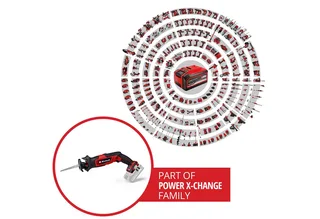 Accu Reciprozaag TE-AP 18/13 Li Solo - Power X-Change - 18 V/Li-ion - 0-3.000 t/min - Slaghoogte: 13 mm - Max. Zaagdiepte (hout/kunststof/metaal): 50/10/4 mm - Incl. 1x zaagblad voor hout en metaal - Excl. accu en lader by Einhell – product image 3 of 5