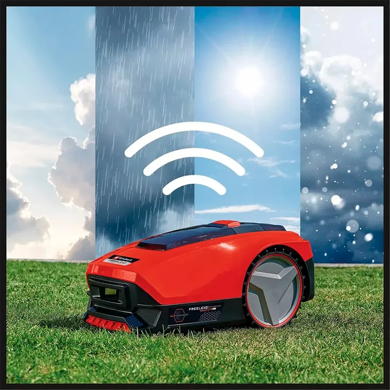 Accu Robotmaaier FREELEXO SMART 750 LCD+ - Power X-Change - 18 V/Li-ion - Intelligente koppeling - APP-bediening - Aanbevolen gazonoppervlakte: tot 750 m² - Second Area-modus - incl. installatieset van Einhell – productafbeelding 3 van 6