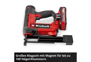 Accu Tacker TE-CN 18/32 Li Solo - Power X-Change - 18 V/Li-ion - Max. 20 schoten per minuut - Incl. 300 spijkers - Incl. 300 nieten - Excl. Accu en oplader by Einhell – product image 2 of 4