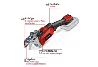 Einhell 3408290 GE-GS 18/150 Li-Solol Power X-Change sans fil Elagueur 150 mm de Einhell – image du produit 3 sur 5
