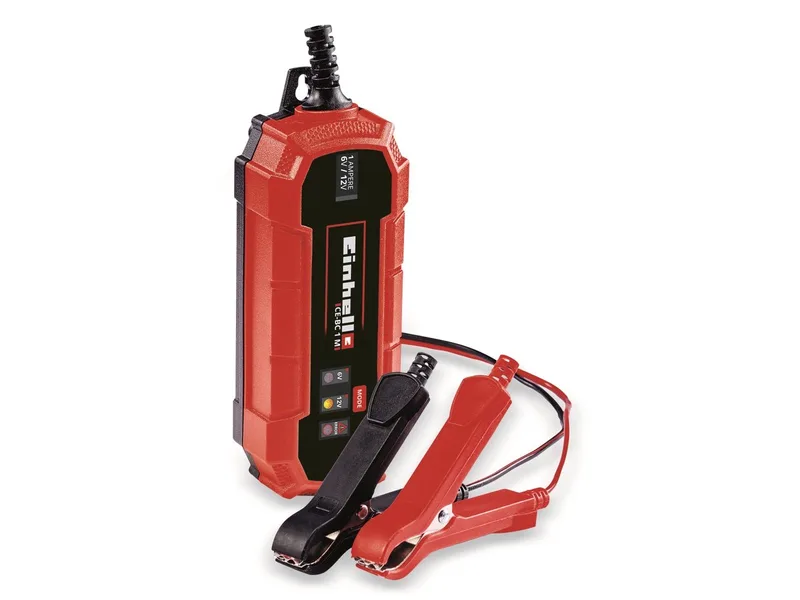 Acculader CE-BC 1 M - Laadvoltage: 6/12 V - Max. Laadstroom: 1 A - Accu's van min. 3 tot max. 32 Ah - Druppellaadfunctie - Geschikt voor Gel, AGM, Onderhoudsvrije loodzuur accu's by Einhell – product image