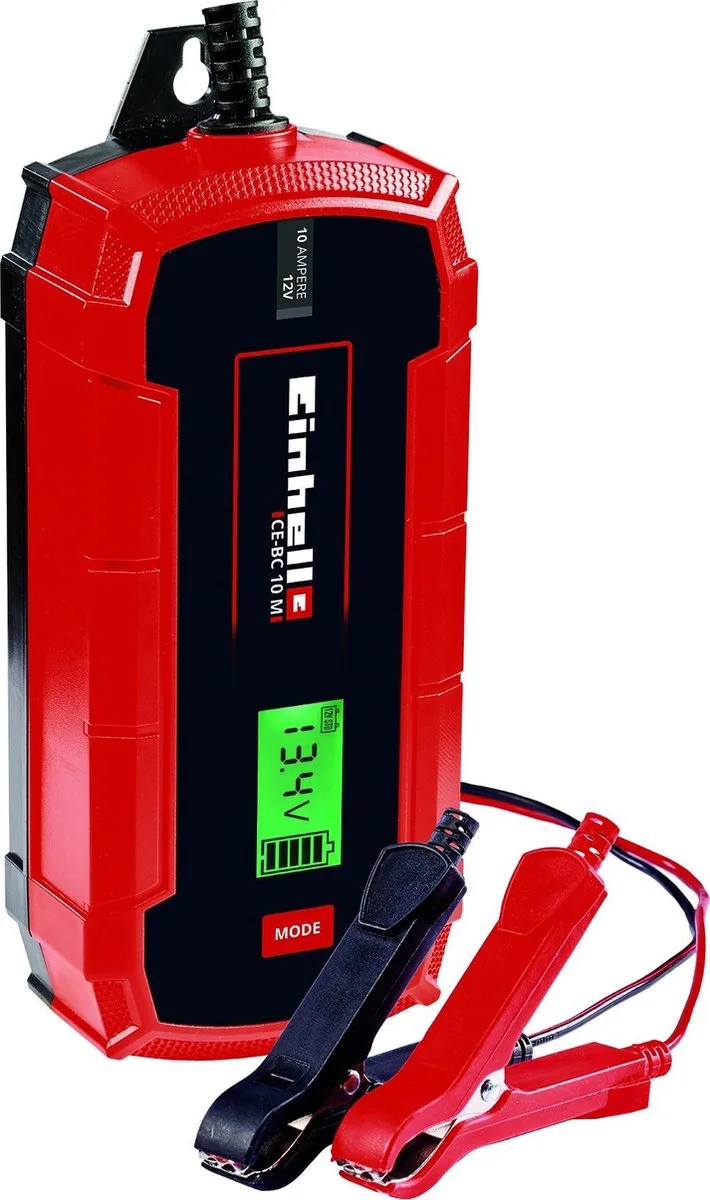 Acculader CE-BC 10 M - Laadvoltage: 12 V - Max. Laadstroom: 10 A - Accu's van min. 3 tot max. 200 Ah - Druppellaadfunctie - Geschikt voor Gel, AGM, Onderhoudsvrije loodzuur accu's by Einhell – product image