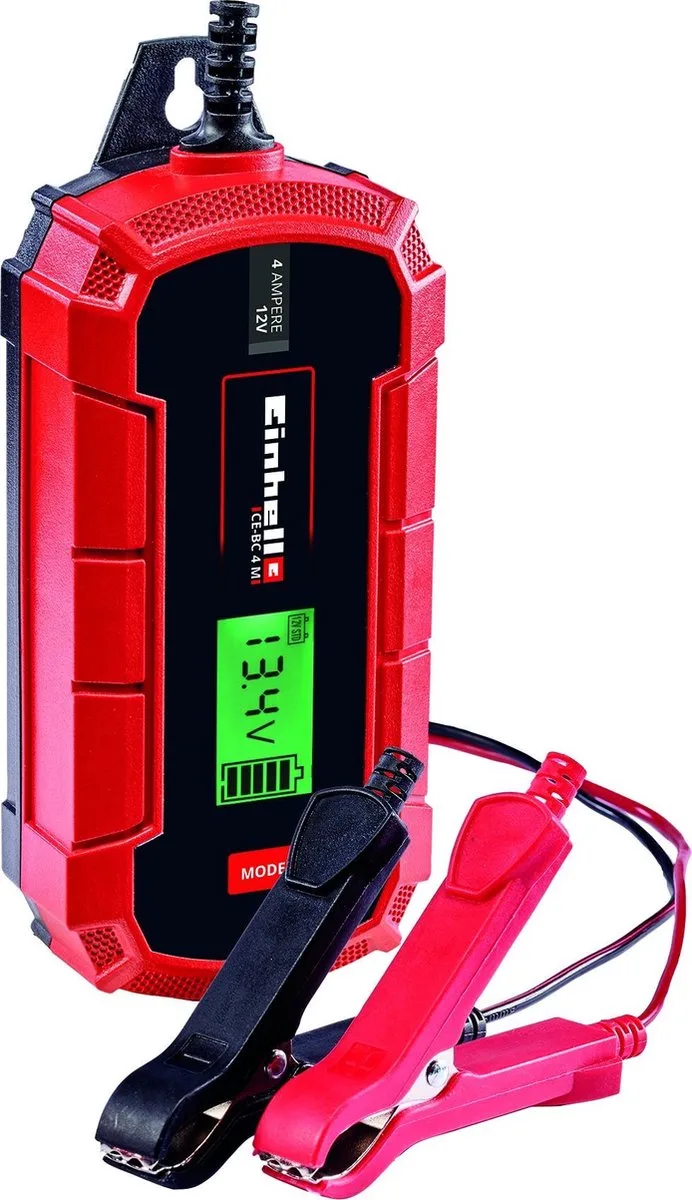 Acculader CE-BC 4 M - Laadvoltage: 12 V - Max. Laadstroom: 4 A - Accu's van min. 3 tot max. 120 Ah - Druppellaadfunctie - Geschikt voor Gel, AGM, Onderhoudsvrije loodzuur accu's de Einhell – image du produit