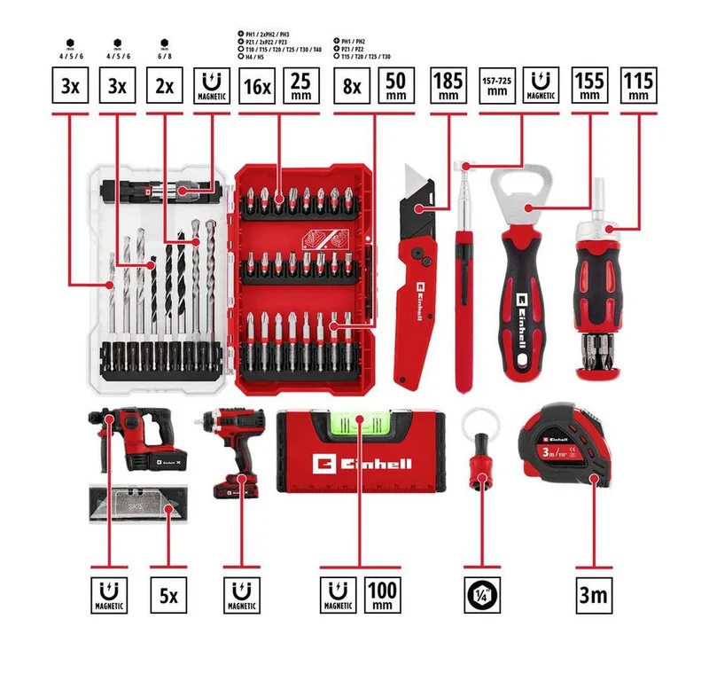 Adventskalender 2026 (370270), Werkzeug-Set de Einhell – image du produit 3 sur 5