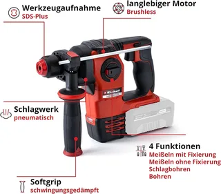 Akku-Bohrhammer Akku-Bohrhammer HEROCCO 18/20 Solo 2,2 J, SDS-plus von Einhell – Produktbild 3 von 5