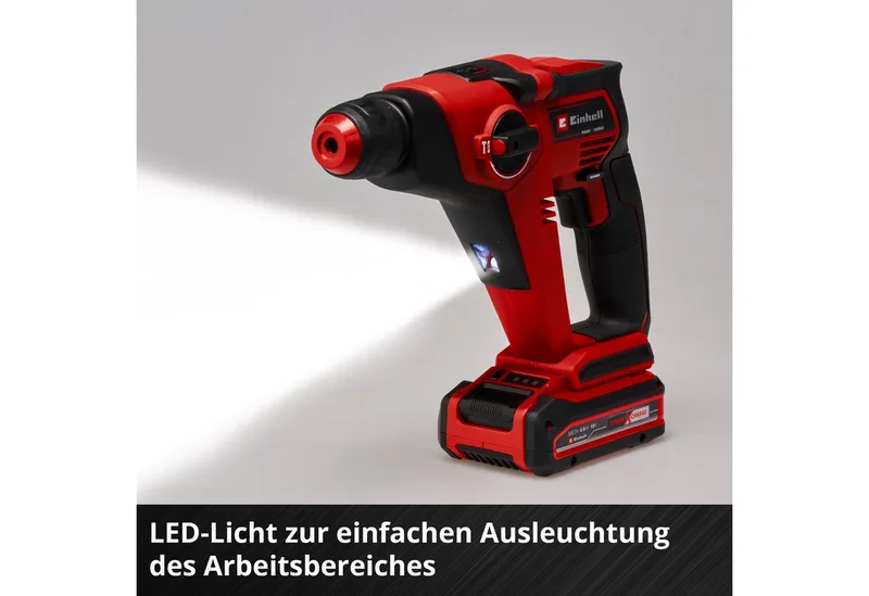 Akku-Bohrhammer TE-HD 18/12 Li - Solo, (2-tlg), ohne Akku und Ladegerät fra Einhell, Rød, Sort – produktbillede 5 af 5