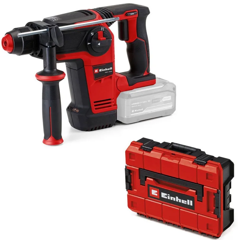 Akku-Bohrhammer TP-HD 18/26 Li BL - Solo, max. 1200 U/min, Power X-Change, ohne Akku und Ladegerät, Inkl. Aufbewahrungskoffer von Einhell, Rot – Produktbild 1 von 5