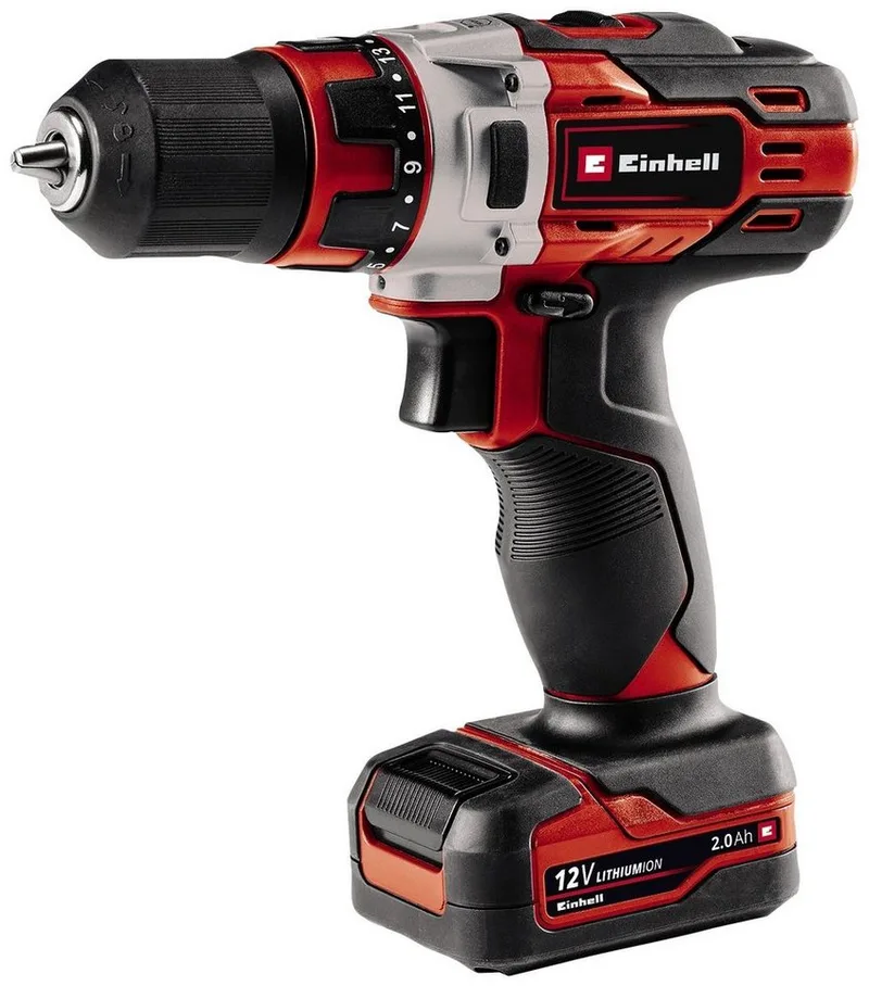 Akku-Bohrschrauber TE-CD 12/1 Li +22+CL (2x2.0Ah), max. 1400 U/min, (Set), inkl. 2 Akkus und Ladegerät von Einhell – Produktbild 3 von 5